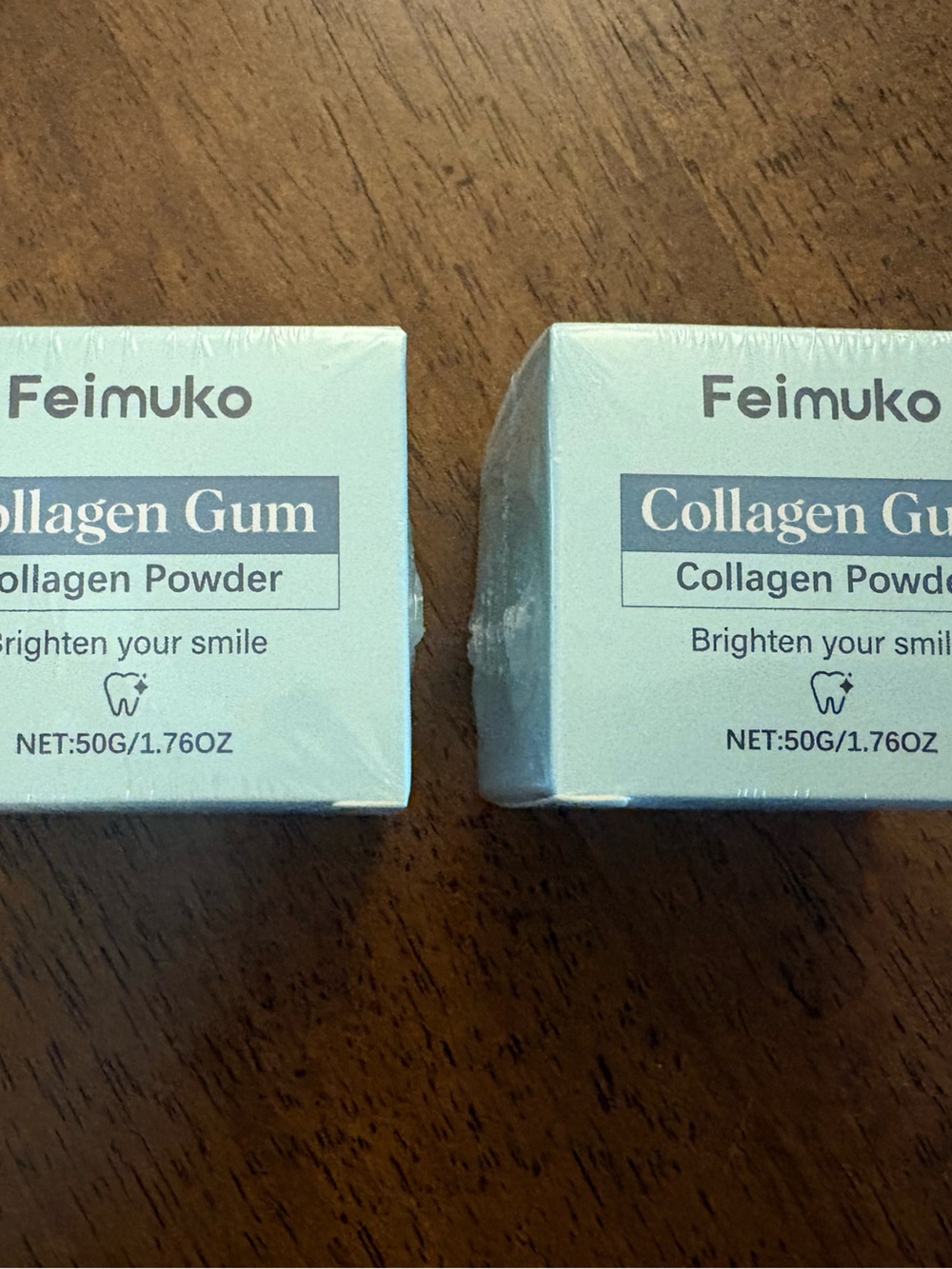 2x Feimuko Collagen gum Collagen Powder Brighten your smile 50g 1.76 sealed